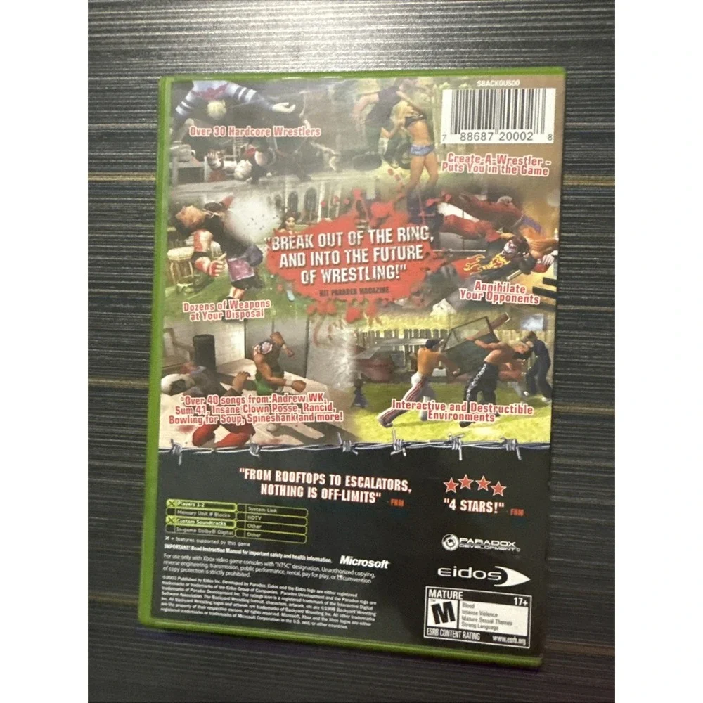 Backyard Wrestling: Don't Try This at Home (Microsoft Xbox, 2003) Complete
